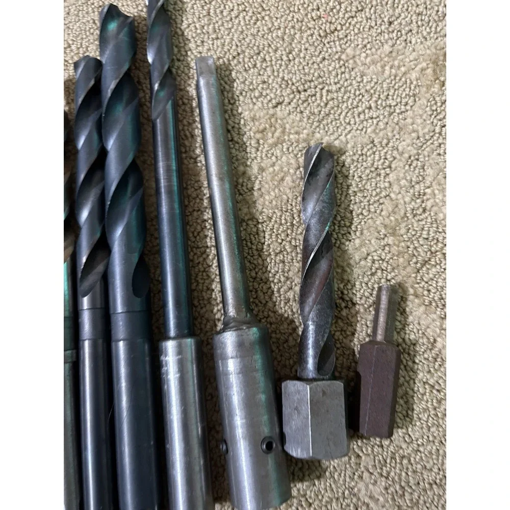 Lot Of 9 Drill Point Bits Morse Tapper Drill Bits 11/16 21/32 And More